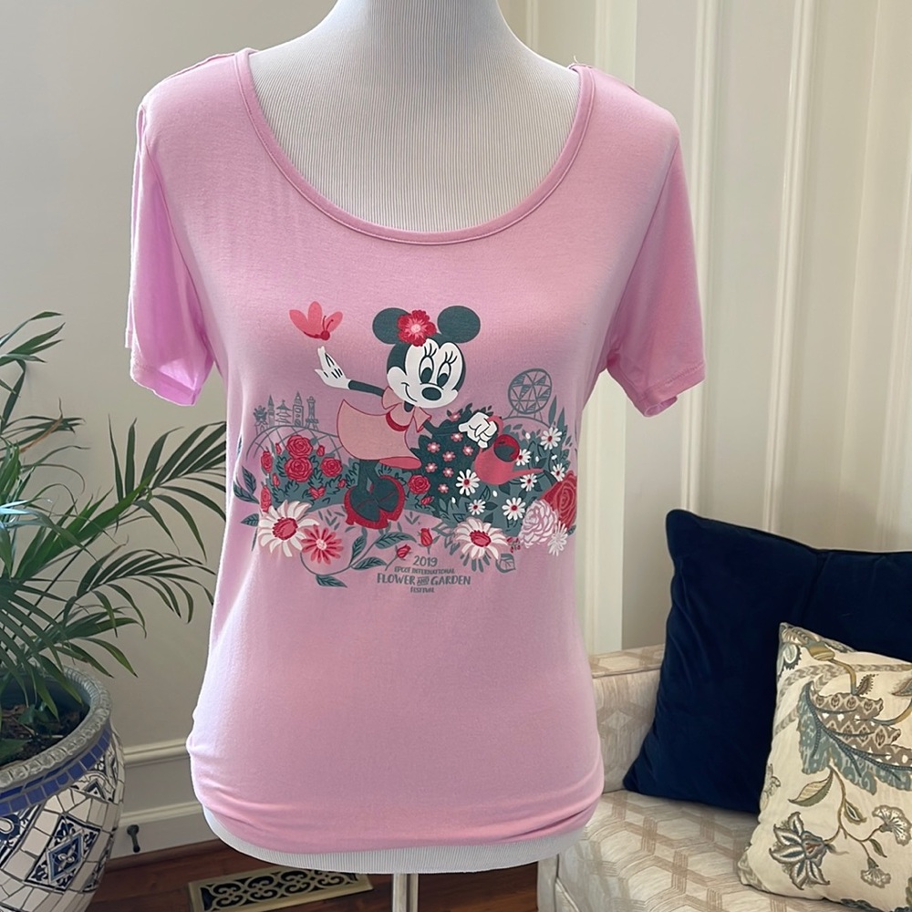 Disney Parks pink short sleeve shirt